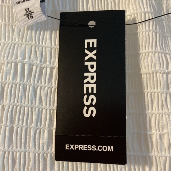 Express NWT Size XL White Sleeveless Square Neck Crop Top 3245 - Picture 7 of 9